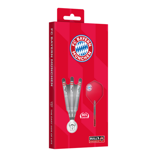 Rzutki ze stali wolframowej Bulls FC Bayern Monachium Das Bild zeigt die Bulls FC Bayern München Tungsten Steeldarts. Diese Steeldarts sind für Liebhaber des Vereins gedacht.