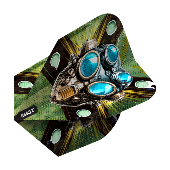 Die Shot Badlands Krush No6 Flights sind auf diesem Bild zu sehen. Die Flights werden aus einem anderen Blickwinkel gezeigt.