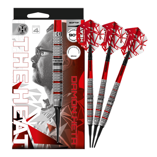 Harrow's Damon Heta Series 4 miękkie lotki Hier ist das Produkt Harrows Damon Heta Series 4 Softdarts zu sehen. Die Darts zeichnen sich durch ihre hochwertige Verarbeitung aus.