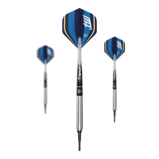 Bulls Leon Weber miękkie lotki - 22g Auf dem Bild sind Bulls Leon Weber Softdarts - 22g als komplettes Set dargestellt. Das Set eignet sich perfekt für den Einstieg ins Softdart-Spiel.
