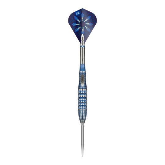 Auf dem Foto sind die Target Phil Taylor Gx2 Swiss Point Steeldarts zu sehen. Das Produkt steht für Präzision und Haltbarkeit im Dartsport.