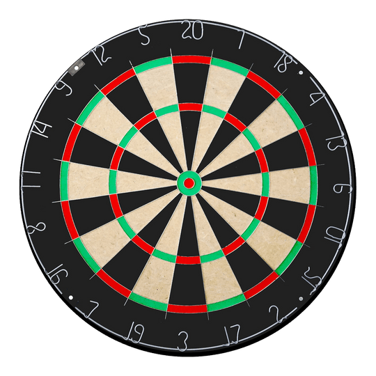 Zestaw tarcz do darta Karella BullOut zawierający 2 komplety stalowych rzutek Abgebildet ist das Karella Dartboard BullOut Set mit zwei Sätzen Steeldarts. Das Produkt ist perfekt für Darts-Fans und beinhaltet ein Dartboard sowie Steeldarts.