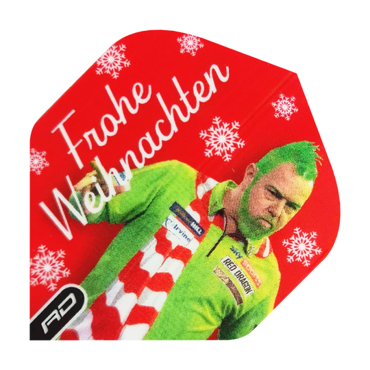 Red Dragon Peter Wright Grinch Standardowe Loty Świąteczne Gezeigt werden die Red Dragon Peter Wright Grinch Standard Weihnachtsflights. Diese Flights sind ein schönes Zubehör für Dartspieler in der Weihnachtszeit.