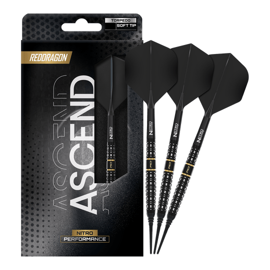 Miękkie lotki Red Dragon Ascend Torpedo - 22 g Gezeigt werden Red Dragon Ascend Torpedo Softdarts mit 22g. Die Softdarts bieten eine gute Balance und Griffigkeit.