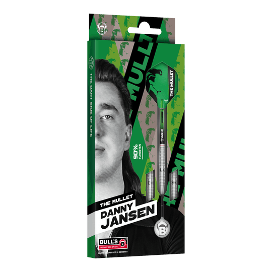 Stalowe lotki G2 firmy Bulls Danny Jansen Das Produkt Bulls Danny Jansen G2 Steeldarts wird gezeigt. Das Bild veranschaulicht die Bauweise und Details des Steeldarts.