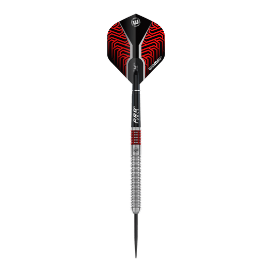 Lotki stalowe Winmau Team 360 Lewis Cook - 23 g Abgebildet ist das Produkt Winmau Team 360 Lewis Cook Steeldarts - 23g. Die Steeldarts werden aus einer anderen Perspektive gezeigt.