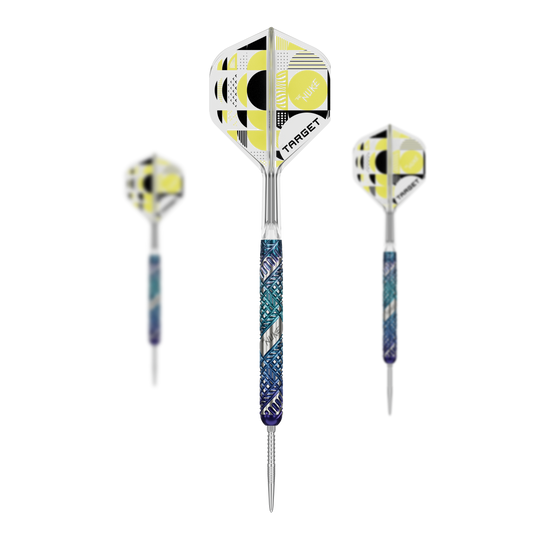 Lotki stalowe Target Luke Littler Edge Swiss Point Hier sieht man die Target Luke Littler Egde Swiss Point Steeldarts im Set. Das Set ist ideal für Dartspieler, die professionelle Ausrüstung suchen.
