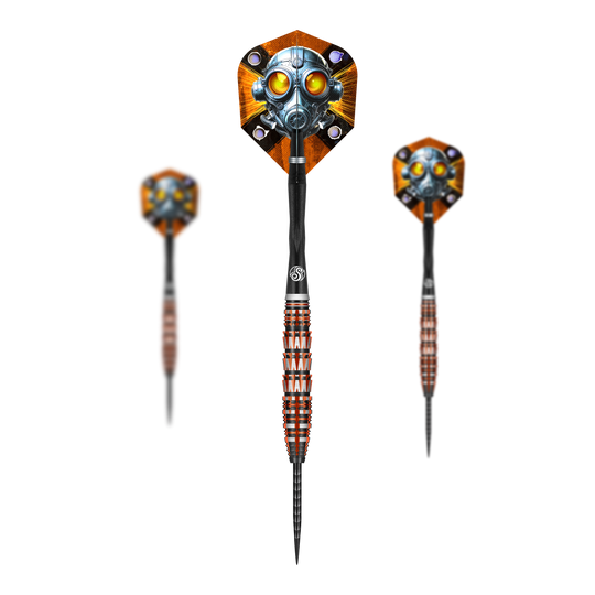 Shoty Badlands Rustin Steel Darts - 23g Dies ist ein Bild der Shot Badlands Rustin Steeldarts - 23g. Das Produkt ist als Set abgebildet.