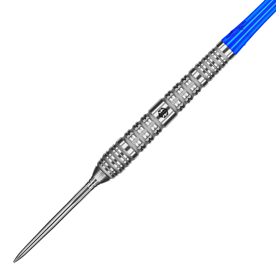 Stalowe lotki Caliburn Rix EZ-EVO R4 Caliburn Rix EZ-EVO R4 Steeldarts abgebildet. Das Bild zeigt das Design und die Details dieses Steeldarts-Produkts.