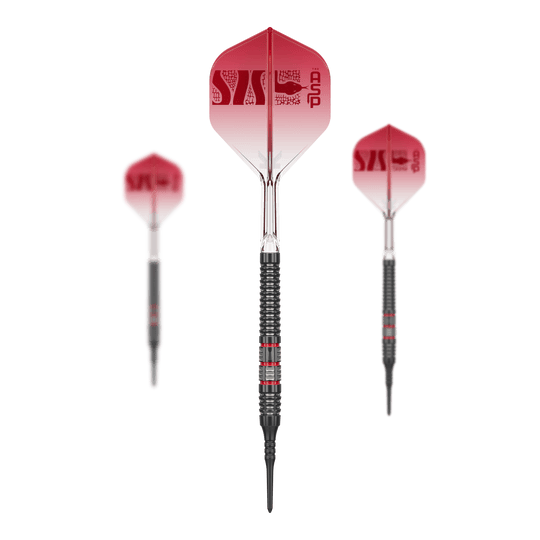Target Nathan Aspinall 95K Miękkie lotki - 18g Abgebildet ist das Set der Target Nathan Aspinall 95K Softdarts mit 18g. Dieses Produkt ist für Dartspieler gedacht, die hochwertige Softdarts bevorzugen.