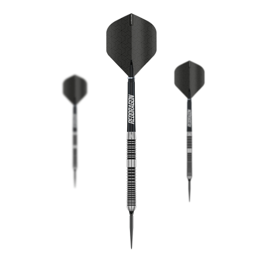 Rzutki stalowe Red Dragon Pegasus Switch Point Ein Set von Red Dragon Pegasus Switch Point Steeldarts ist abgebildet. Die Steeldarts eignen sich für professionelle Dartspieler.