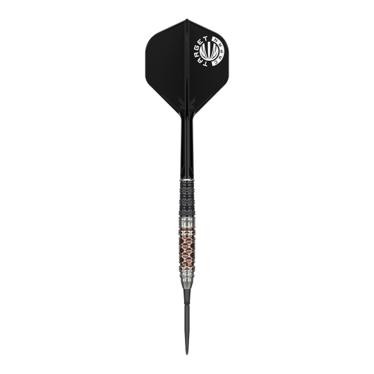 Lotki stalowe Charis GEN6 Swiss Point firmy Target Japan – 23 g Target Japan Charis GEN6 Swiss Point Steeldarts - 23g sind Steeldarts der Marke Target. Das Bild zeigt die hochwertige Verarbeitung und das Design der Darts.