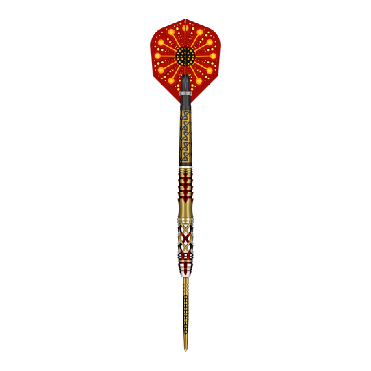 Lotki stalowe Shot Goths Alaric Turbo Point - 23 g Abgebildet ist ein Set der Shot Goths Alaric Turbo Point Steeldarts mit 23g Gewicht. Die Steeldarts werden für professionelle Dartspieler empfohlen.