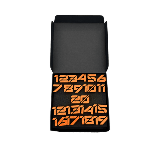 Pierścienie z numerami do tarczy do darta McDart / Pierścienie z numerami Cyber Das Bild hat den Dateinamen 'McDart Dartboard Steckzahlen Zahlenring Cyber orange 2'. Vermutlich ist darauf ein Zahlenring oder Steckzahlen in Orange für ein Dartboard zu sehen.