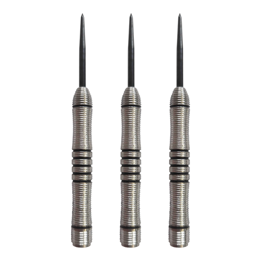 Zu sehen ist ein Set der McDart Black Ring Steeldart-Barrels mit 24g. Das Set besteht aus mehreren gleichartigen Dart-Barrels.