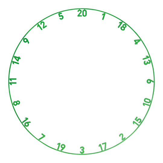 Precyzyjna stalowa tarcza do darta Endorphine 180 z pierścieniem numerowanym – szmaragdowo zielona Das Precise 180 Endorphine Steeldartboard mit Nummernring ist abgebildet. Es besitzt eine farbige Spielfläche.