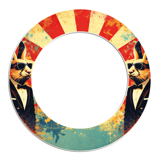 McDart Easter Bunny Dartboard Surround Das Bild zeigt das Design MSF-X11_McDart_Osterhase_Dartboard_Surround_2. Es handelt sich um ein Produktbild eines Dartboard-Surrounds mit Osterhasenmotiv.