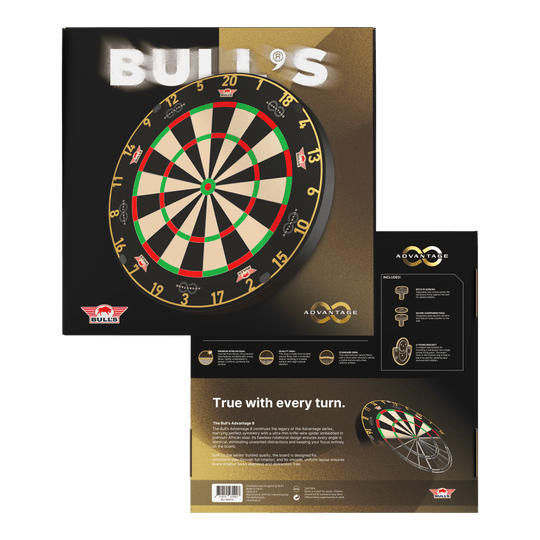 Stalowa tarcza do darta Bulls NL Advantage 8 Zu sehen ist das Bulls NL Advantage 8 Steeldartboard. Die Steeldartscheibe besteht aus robustem Material für lange Spielzeiten.