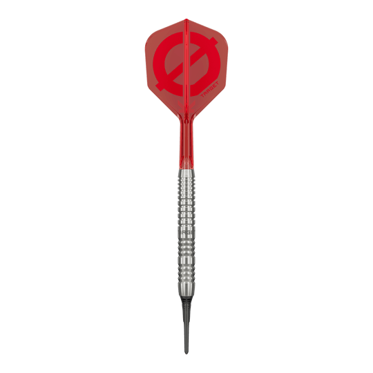 Grupa docelowa O 12 miękkich rzutek Zu sehen sind die Target Group O 12 Softdarts. Die Schäfte und Flights heben sich ab.