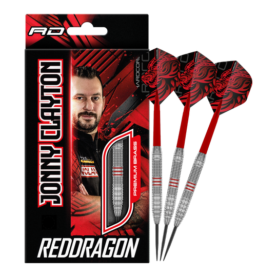 Lotki Red Dragon Jonny Clayton Brass Steel Darts - 21 g Red Dragon Jonny Clayton Brass Steeldarts - 21 g wird gezeigt. Der Dartpfeil besteht aus Messing und ist optimal für Dartspieler.