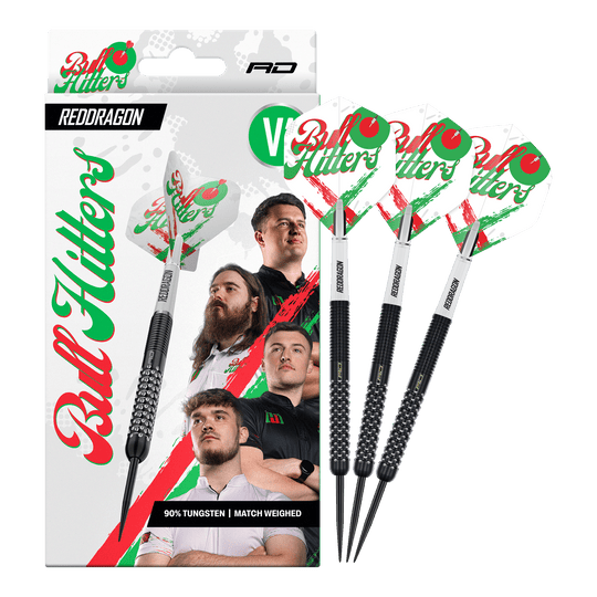 Red Dragon Bullhitters V1 Steeldarts - 23g Abgebildet ist der Red Dragon Bullhitters V1 Steeldarts - 23g in kompletter Ansicht. Das Produkt eignet sich für Steeldartspieler und wiegt 23 Gramm.