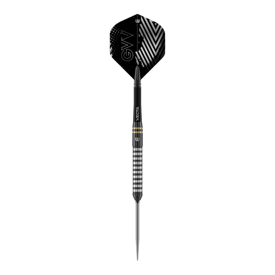Stalowe rzutki Winmau Gian Van Veen TS Switch Point Zu sehen ist Winmau Gian Van Veen TS Switch Point Steeldarts. Die Aufnahme zeigt einen einzelnen Dartpfeil.