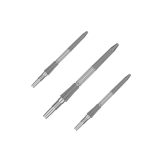 Groty do lotek Target Elysian Archetype 43 Swiss Point Steel – srebrne Abgebildet ist ein Set silberner Dartspitzen mit einer Länge von 30mm. Die Dartspitzen sind für das Swiss Point System geeignet.