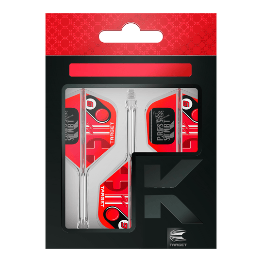 Zu sehen sind die Target K-Flex Press Start No6 Flights. Sie werden als Zubehör für Darts verwendet.