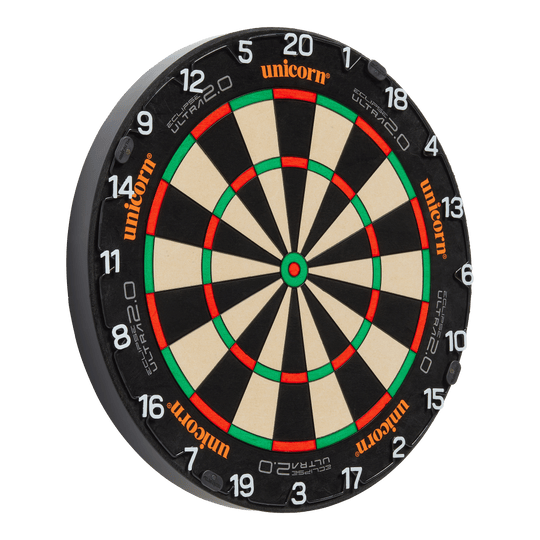 Stalowa tarcza do darta Unicorn Eclipse Ultra 2.0 Das Produkt Unicorn Eclipse Ultra 2.0 Steeldartboard wird frontal gezeigt. Die Oberfläche ist ebenmäßig.