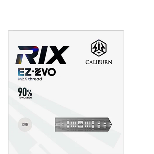 Stalowe lotki Caliburn Rix EZ-EVO R3 Hier sind die Caliburn Rix EZ-EVO R3 Steeldarts zu sehen. Die Darts zeichnen sich durch ihr modernes Design aus.