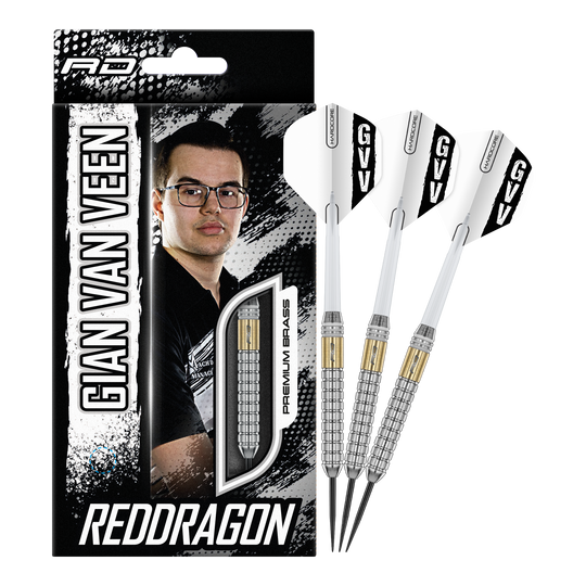 Steeldarts z mosiądzu Red Dragon Gian Van Veen - 21 g Steeldarts z mosiądzu Red Dragon Gian Van Veen - 21 g