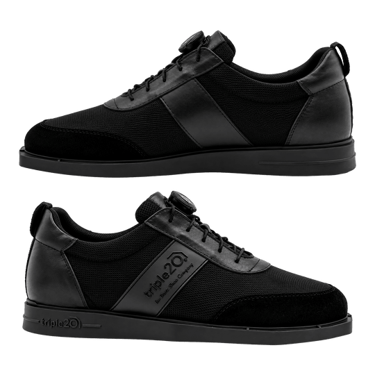 Buty do darta Triple20, tekstylne, z zapięciem na skręt – czarne Buty do darta Triple20, tekstylne, z zapięciem na skręt – czarne