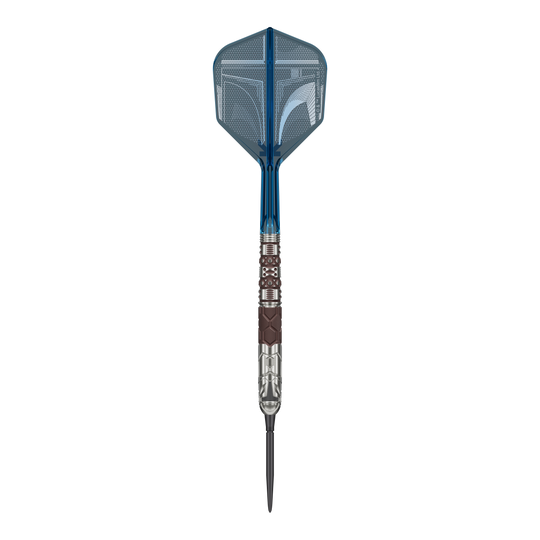 Rzutki stalowe Target Star Wars Mandalorian 95 Swiss Point Dieses Bild zeigt die Target Star Wars Mandalorian 95 Swiss Point Steeldarts. Die Darts verfügen über eine besondere Optik passend zur Mandalorian-Reihe.