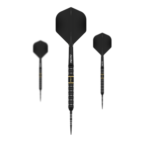 Abgebildet ist das Set der Red Dragon Ascend Parallel Steeldarts. Dieses Set besteht aus mehreren identischen Steeldarts.