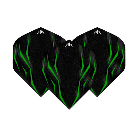 Misja Lava Green No2 Standardowe loty Das Bild zeigt die Mission Lava Green No2 Standard Flights. Die Flights sind schwarz mit grünen, leuchtenden Linien und einem kleinen weißen Logo oben.