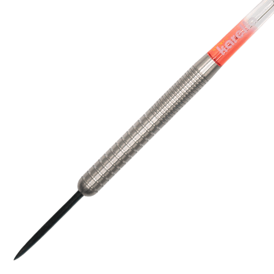 Karella Comic Line CL-1 stalowe lotki - 22g Zu sehen ist ein Karella Comic Line CL-1 Steeldarts - 22g Dartpfeil. Das Bild stellt Merkmale des Produkts dar.