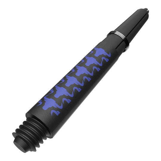 Wałki do głów Bulls NL Capo Carbon - niebieskie Abgebildet ist ein weiteres Produktfoto von BullsNL Capo Carbon Shafts Blau Short 34mm. Gezeigt wird ein Satz mit kurzen blauen Dartschäften.