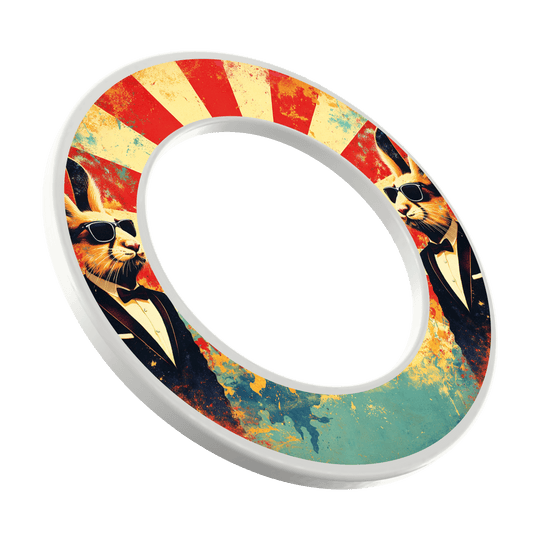 McDart Easter Bunny Dartboard Surround Das Bild zeigt das Design MSF-X11_McDart_Osterhase_Dartboard_Surround_1. Es handelt sich um ein Produktbild eines Dartboard-Surrounds mit Osterhasenmotiv.