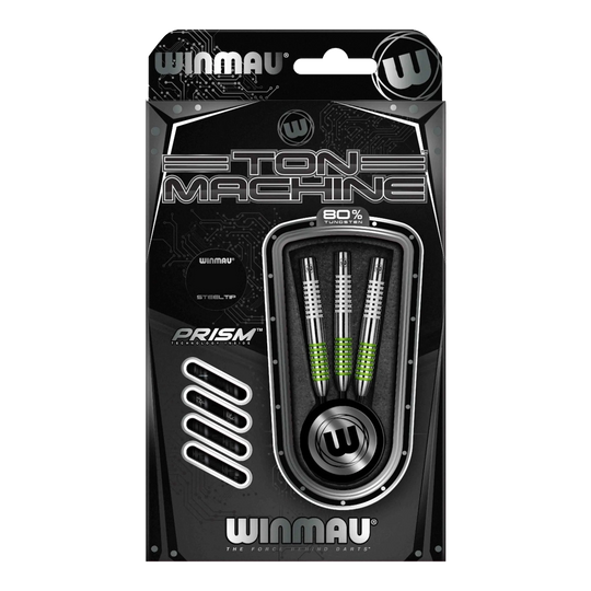 Stalowe lotki Winmau Ton Machine Die Abbildung zeigt die Winmau Ton Machine Steeldarts. Es handelt sich um hochwertige Dartpfeile für Steeldartspiele.