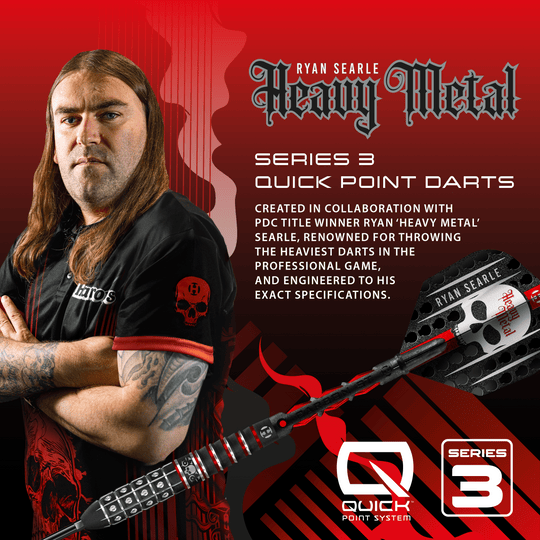 Lotki stalowe Harrow's Ryan Searle Series 3 Quick Point Dieses Bild zeigt die Harrows Ryan Searle Series 3 Quick Point Steeldarts. Die Steeldarts sind für professionelle Dartspieler geeignet.