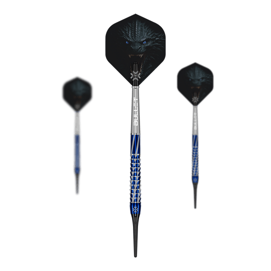 Bullet Hydra Softdarts - 20g Abgebildet ist das Produkt Bullet Hydra Softdarts - 20g. Es handelt sich um ein Softdart-Set mit moderner Gestaltung.