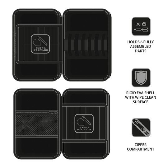 Etui na lotki Ryan Searle Player Pro6 firmy Harrow Harrows Ryan Searle Player Pro6 Dartcase ist ein professionelles Dartcase für Spieler. Es bietet Platz für mehrere Darts und Zubehör.