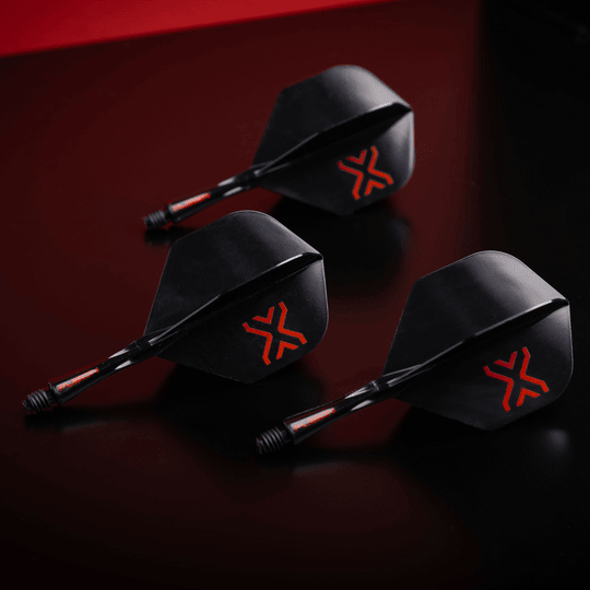 System wałów lotniczych Winmau Fusion Blade X No2 Standard – czarny Das Bild zeigt das Winmau Fusion Blade X No2 Standard Flight-Shaft-System in Schwarz. Es handelt sich um ein Zubehörteil für Dartspiele.