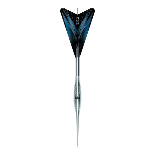 Caliburn TTD Complete Titanium T2 Silver Steeldarts - 6g Abgebildet ist das Produkt Caliburn TTD Complete Titanium T2 Silver Steeldarts - 6g. Diese silbernen Steeldarts bestehen aus Titan und wiegen 6 Gramm.