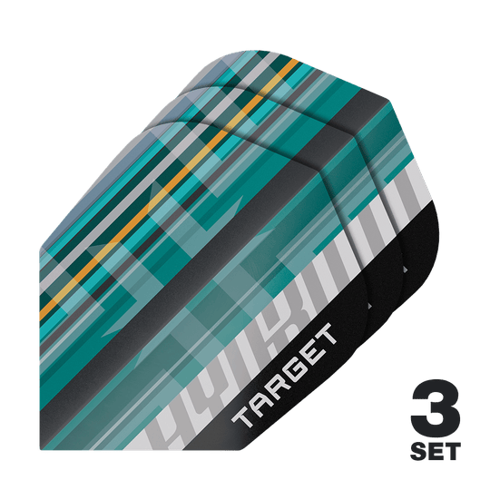 Dargestellt sind die Target ProUltra Hydro No6 Flights - 3 Sets. Dieses Produkt eignet sich als Teil eines Dartpfeil-Sets.