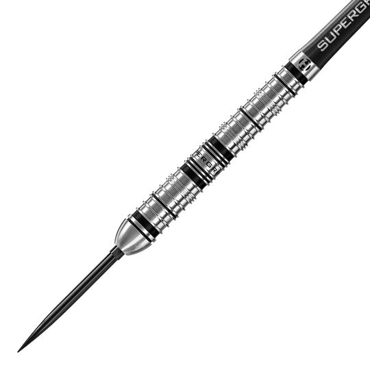 Lotki stalowe Harrows Supergrip Tapered Quick Point Dieses Bild zeigt die Harrows Supergrip QP Tapered Quick Point Steeldarts. Die Darts sind für Präzision und Kontrolle beim Spielen ausgelegt.