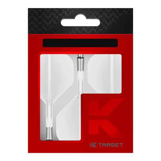 Target K-Shift No2 Standard Flights - biały Abgebildet sind die Target K-Shift No2 Standard Flights - Weiß. Die Dart-Flights sind standardförmig und weiß gefärbt.
