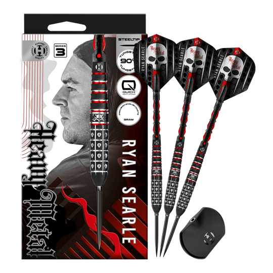 Lotki stalowe Harrow's Ryan Searle Series 3 Quick Point Auf dem Bild sind die Harrows Ryan Searle Series 3 Quick Point Steeldarts vollständig zu sehen. Diese Darts zeichnen sich durch hohe Qualität und gutes Design aus.