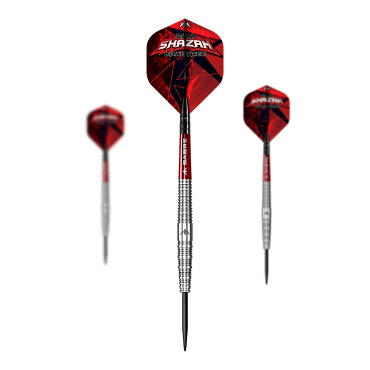 Das Foto zeigt das Set Mission Cam Crabtree Natural Steeldarts. Es handelt sich um hochwertige Steeldarts für den Dartsport.