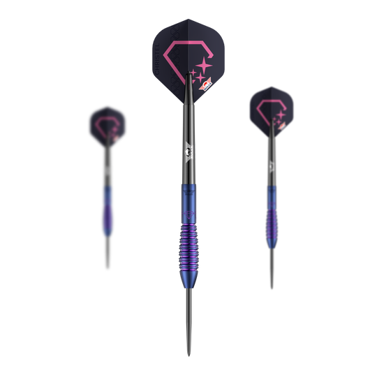 Bulls NL Christel Timmermans Satellite 90 stalowych rzutek 25g Zu sehen ist ein Set der Bulls NL Christel Timmermans Satellite 90 Steeldarts 25g. Das Set eignet sich perfekt für ambitionierte Spieler.